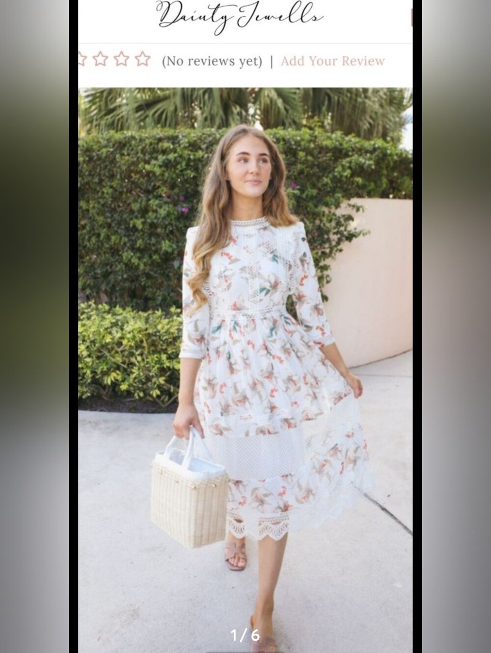 Dainty Jewells Boutique Enchanted Meadow Vintage Style Modest Midi Dress NWT